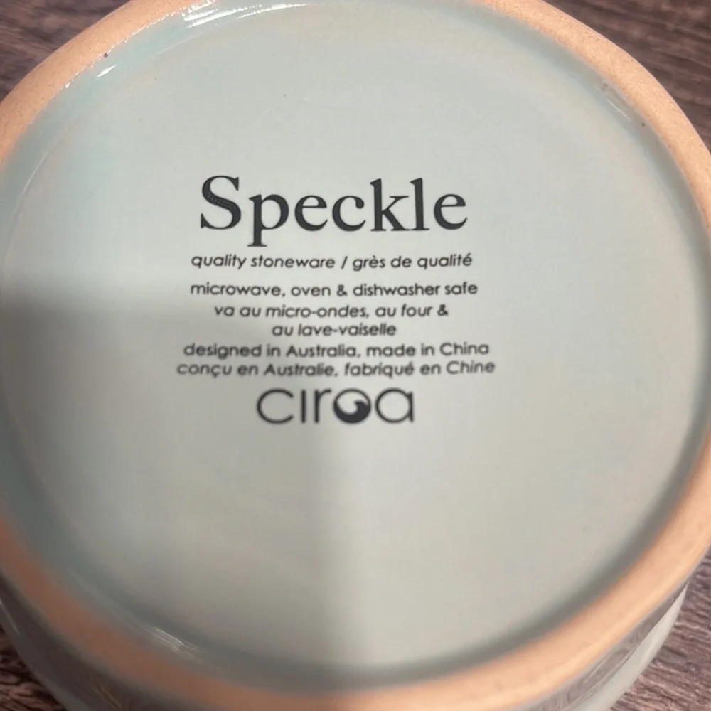 4 Speckle unique design light blue bowls